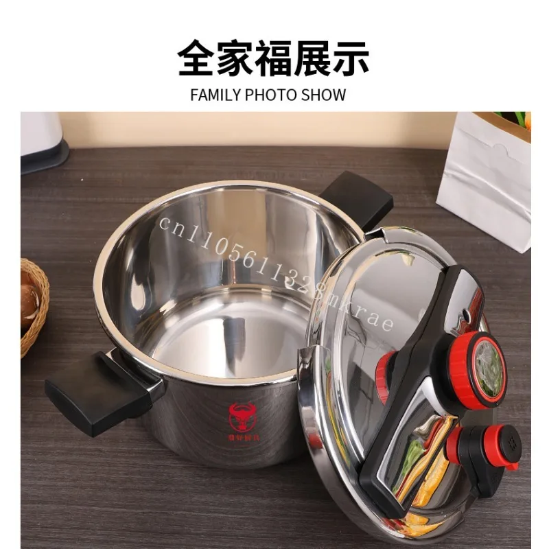 New Direct Store Kitchen Gas Stove Factory Stainless Steel Pressure Cooking Pot 5L/6L Capacity