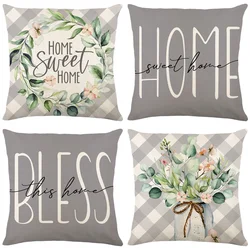 Home Deocrative Cushion Cover Spring Flower Printed Pillow Cover 45x45cm Pillows Pillowcase for Living Room Couch Decorations