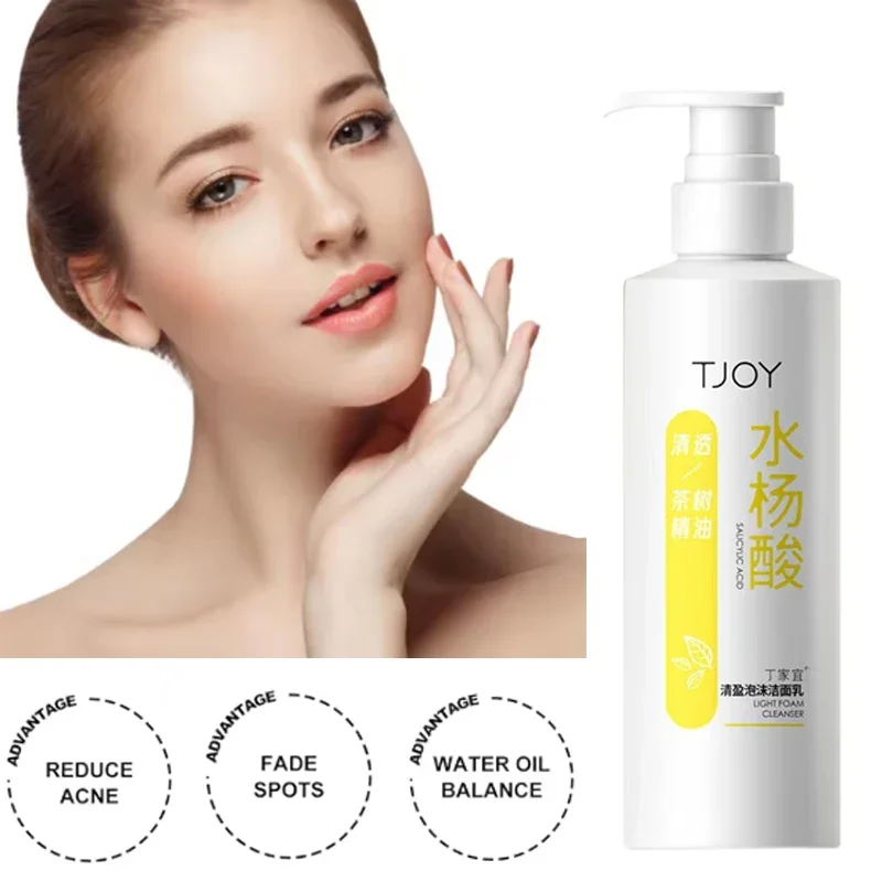 

200ML Salicylic Acid Foam Cleanser for Oily Skin - Rich Lather Deep Clean Non-Drying Refreshing Hydrating Jumbo Size
