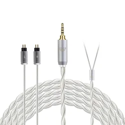OKCSC 0.78 2 PIN Earphone Cable for TFZ/UE18/JH13 JH16 W4R Silver Plating Upgrade HiFi Audio Cable with 2.5/3.5/4.4/Type-C Plug