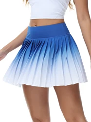 Women's Pleated Tennis Skirt with 3 Pockets Golf Stretchy High Waisted Skort Skirts for Women Athletic Workout Casual