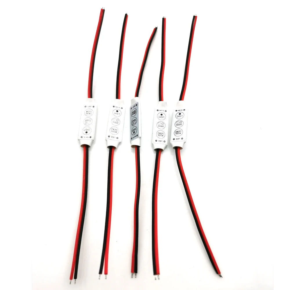 10/5Pcs Mini 12V LED Light Dimming 3 ปุ่มController Dimmer Driverและสวิทช์ 3528 5050 5630 ใหม่ล่าสุดควบคุมLed Strip Light