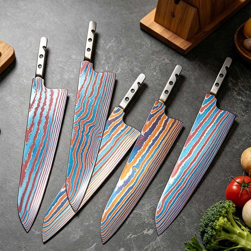 Knife Blade Blank Damascus Steel Forged - شفرة سكين WILDMOK مقاس 8 بوصات