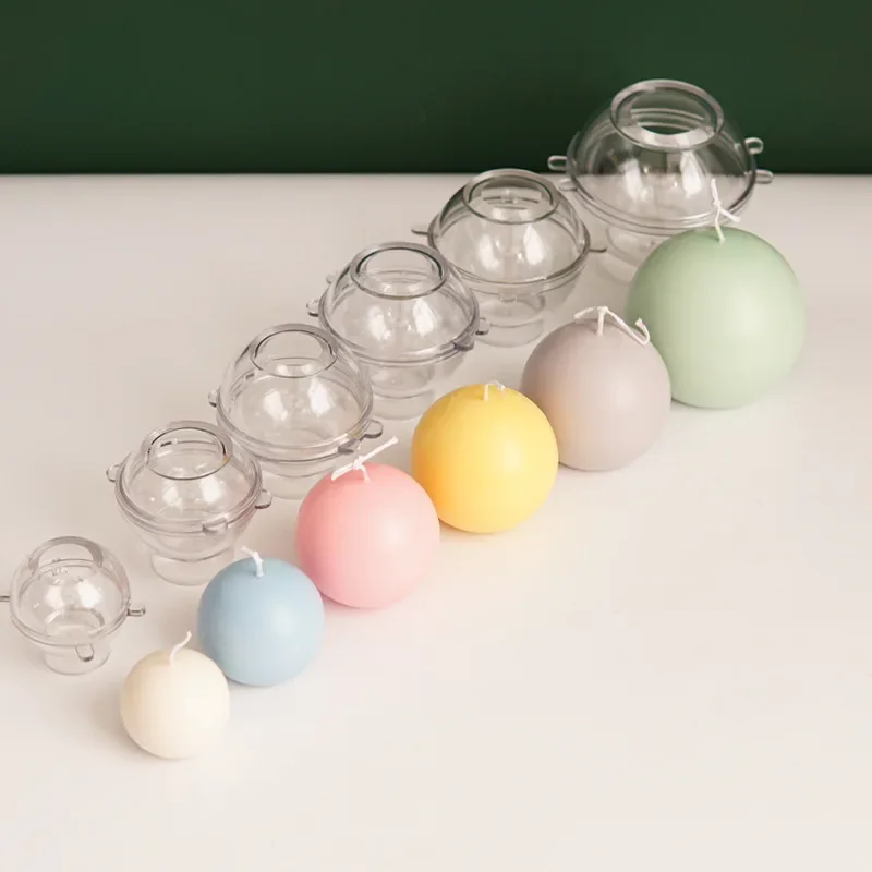 Pc Plastic Candle Mould Ball Series Moulds Diy Handmade Candle Raw Material Planet Round Ball Moulds Scented Candle Mold