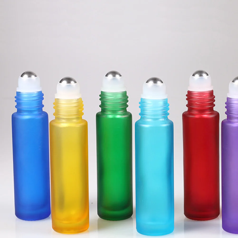 

7Pcs Matte Glass Perfume Roll-on Bottles Leak Proof Portable Travel Size Essential Oil Subpackaging Bottles Perfume Bottle