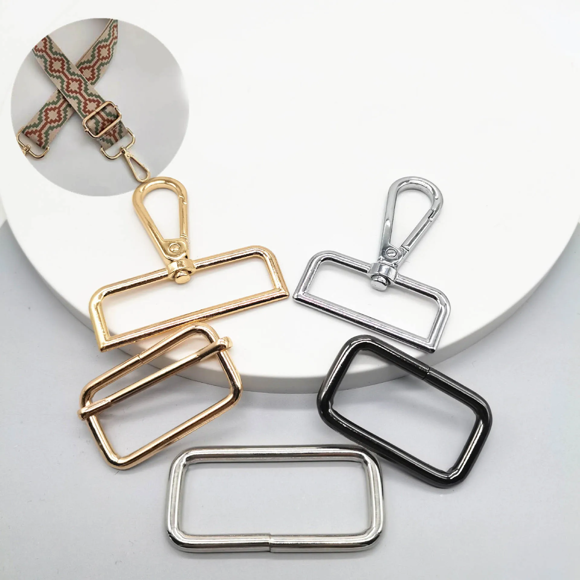 16mm-38mm Metal Swivel Bags Strap Buckles Lobster Clasp Collar Carabiner Snap Hook DIY KeyChain Bag Part Accessories