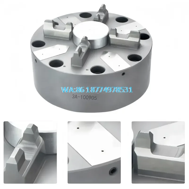 Wmwmnu for Pneumatic 4 Axis Chuck for Mini CNC Milling Multi Metal Lathe Chuck 0.002mm Repeatability 10000N Clamping