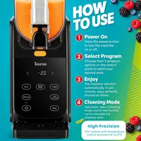 Machine à slush, grand récipient de 2,8 L, refroidissement rapide en 15 min, conservation au froid pendant 24 h, nettoyage automatique à un bouton, 5 programmes, sorbetière multifonctionnelle pour slush, milkshakes et cocktails 3