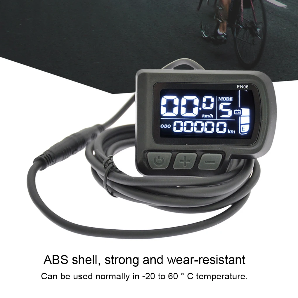 Medidor de bicicleta elétrica en06, display lcd, instrumento de bicicleta com energia usb, tela colorida, monitor de velocidade inteligente, acessórios de ciclismo