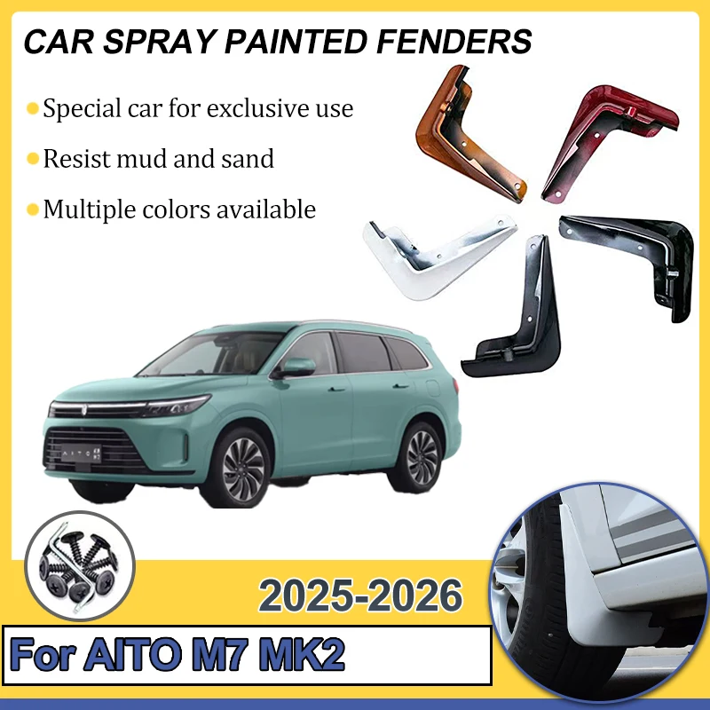 

Car Mud Flaps For AITO M7 2025 2026 2027 MK2 Car Flap Splash Splash Guard Front Rear Fenders Mudguards Auto Tools Accessories