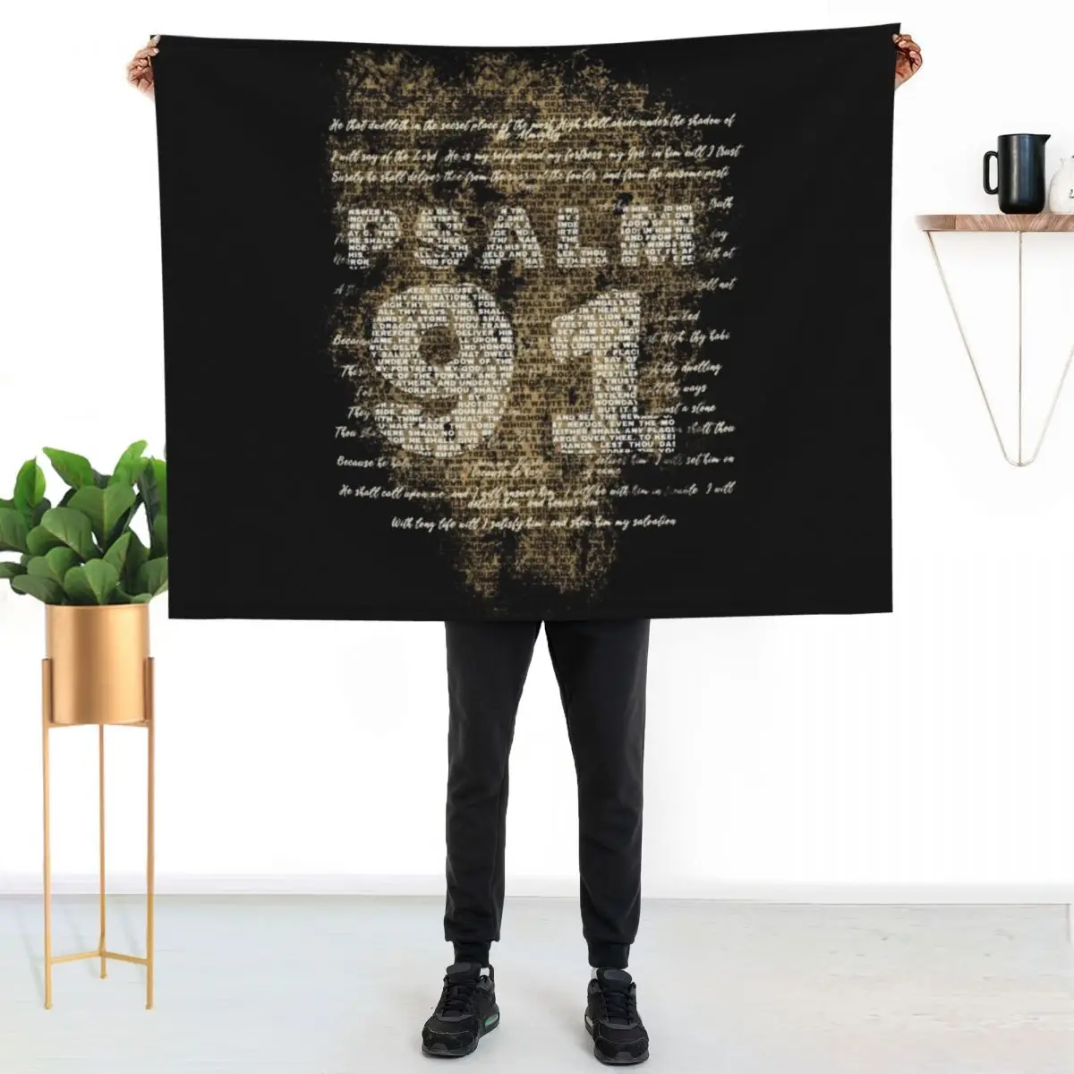 Psalm 91 Throw Blanket Baby Blankets For Bed Plaid on the sofa Cute Plaid Polar Luxury Thicken Blankets