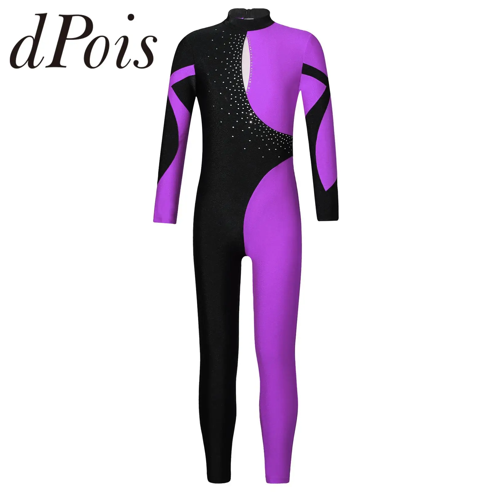 

Gymnastics Jumpsuit for Girl Kids Long Sleeve Ballet Leotard Children Yoga Skating Bodysuit Dancewear Teens Full Body Unitard