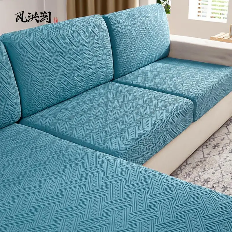 

Elastic Sofa Cover Cuion Protector Full Wrap Pure Color All Season Universal Sofa Bedding Dustproof Protector Case
