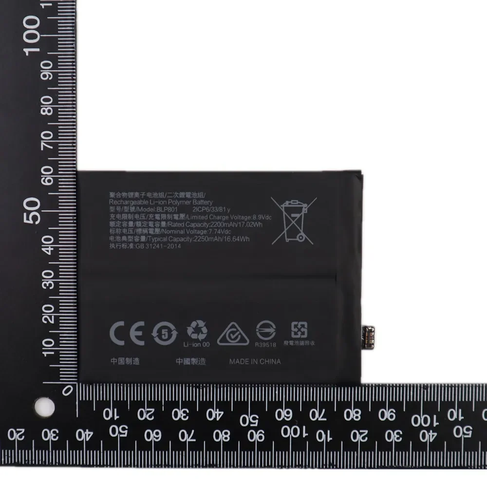 2024 Jahre hochwertige 1 Original batterie blp801 für oneplus 8t 9r one plus 9r 8t 4500mah Telefon Ersatz batterie bateria