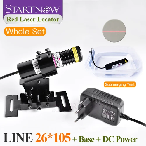 Imagen 1 del producto Juego impermeable 26*105 660nm 200mw 5V para máquina cortadora de piedra localizador de módulo de haz láser enfocable posicionamiento de línea láser roja