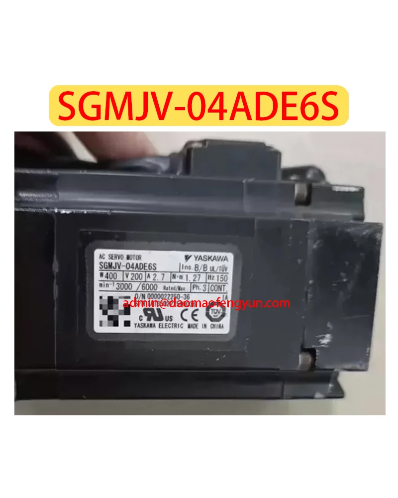 SGMJV-04ADE6S Used Servo Motor SGMJV 04ADE6S，Fast shipping