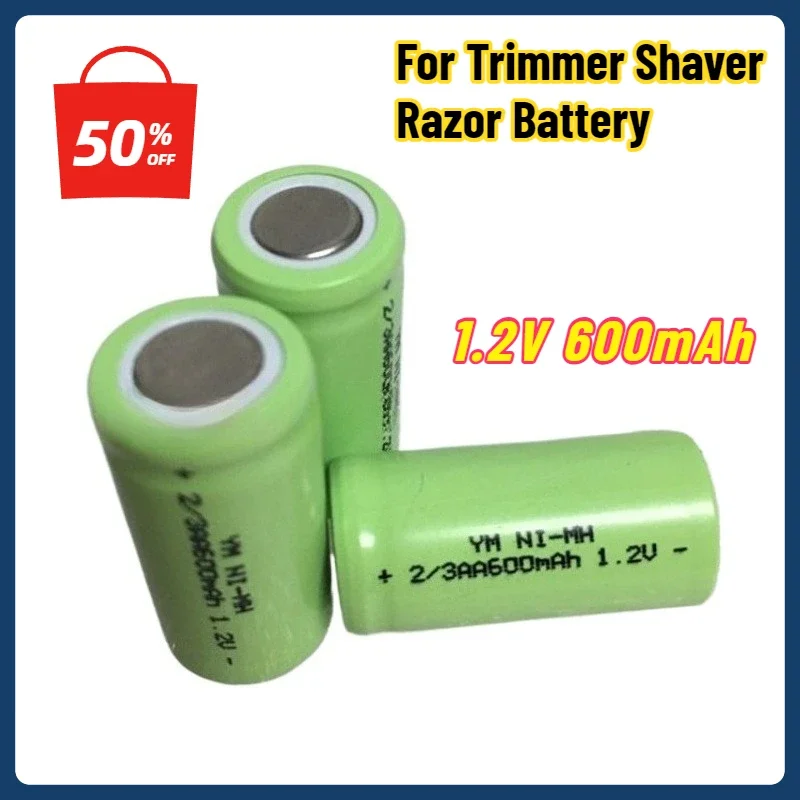

600mAh 2/3AA Ni-Cd Ni-MH 1.2V AA Battery for Sonicare PowerUp Toothbrush Wate-pik Barba Trimmer Shaver Razor