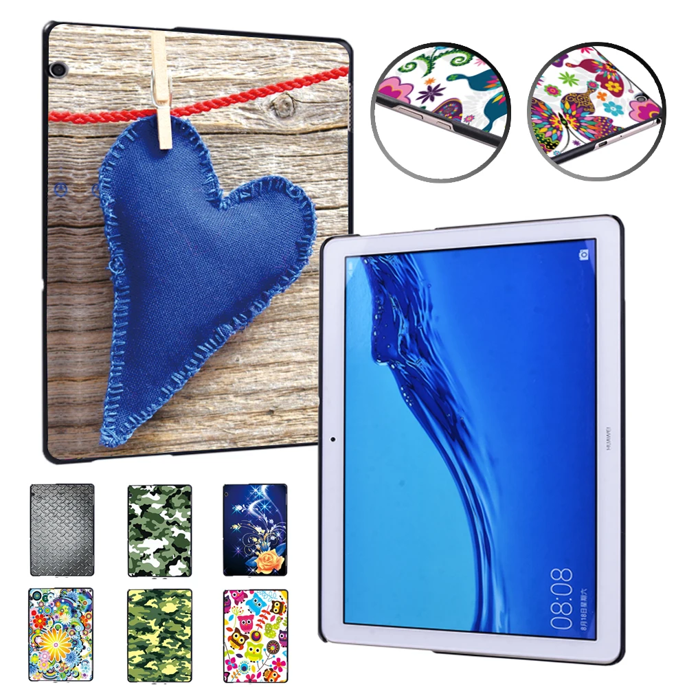 

Case for Huawei MediaPad T3 10/T5 10 / M5 Lite 8 10.1" /M5 10.8" Durable Printing Old Image Pattern Tablet Hard Shell Cover