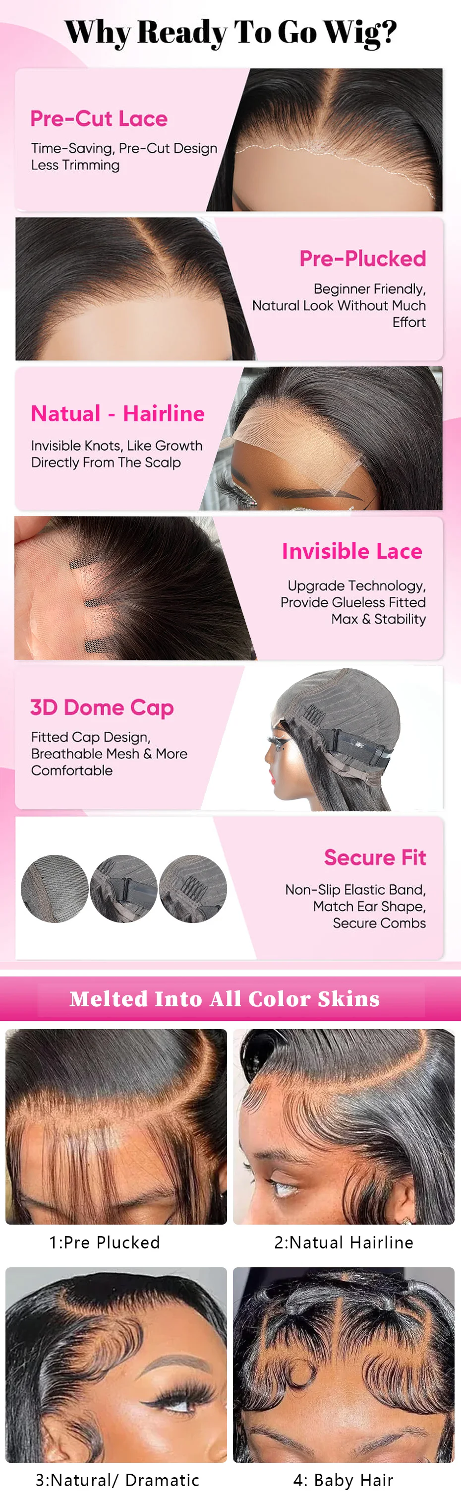 5x5 2x6 Ready to Go Glueless Wig 100% Human Hair Wig Raw Vietnamese 13x4 13x6 Transparent Lace Frontal Bob Wig 15A Bone Straight