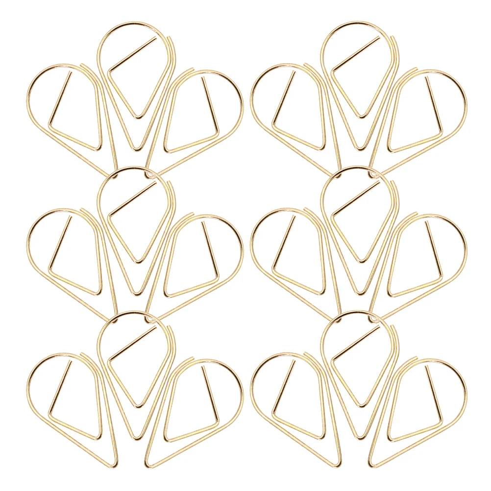 100 قطعة مشبك ورق مشبك ورق معدني دبابيس ورق صغيرة لحفلات الزفاف مكتب أسلاك الفولاذ #5