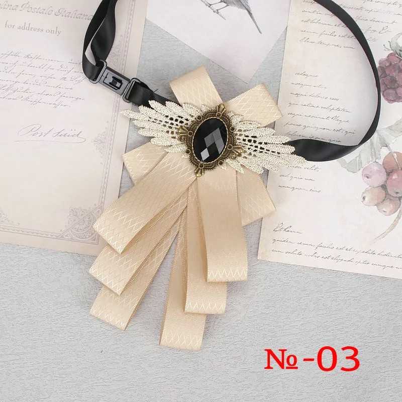 57 farben Wunderschöne Band Bowtie Schwarz Schmuck Metall Männer Hochzeit Party Schmetterling Weibliches Hemd Zubehör Damen Luxus Pin Fliege – Detail 9