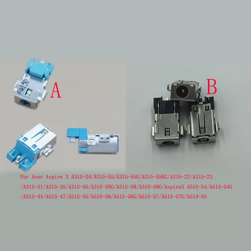 1-50Pcs Charger DC Power Connector Plug Laptop For Acer Aspire 3 5 A315-34 55KG 22 23 31 35 58G 59G A515-54G 44 47 56G 57G A514