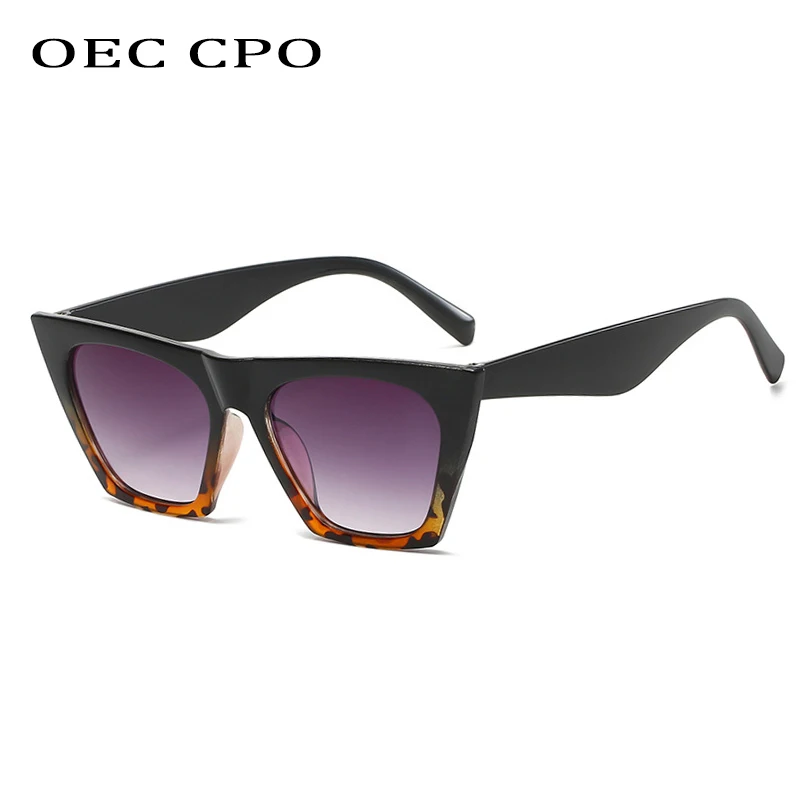 OEC CPO Vintage Cat Eye Sunglasses Women New Fashion Gradient Shades UV400 Men Eyewear Colorful Sun Glasses