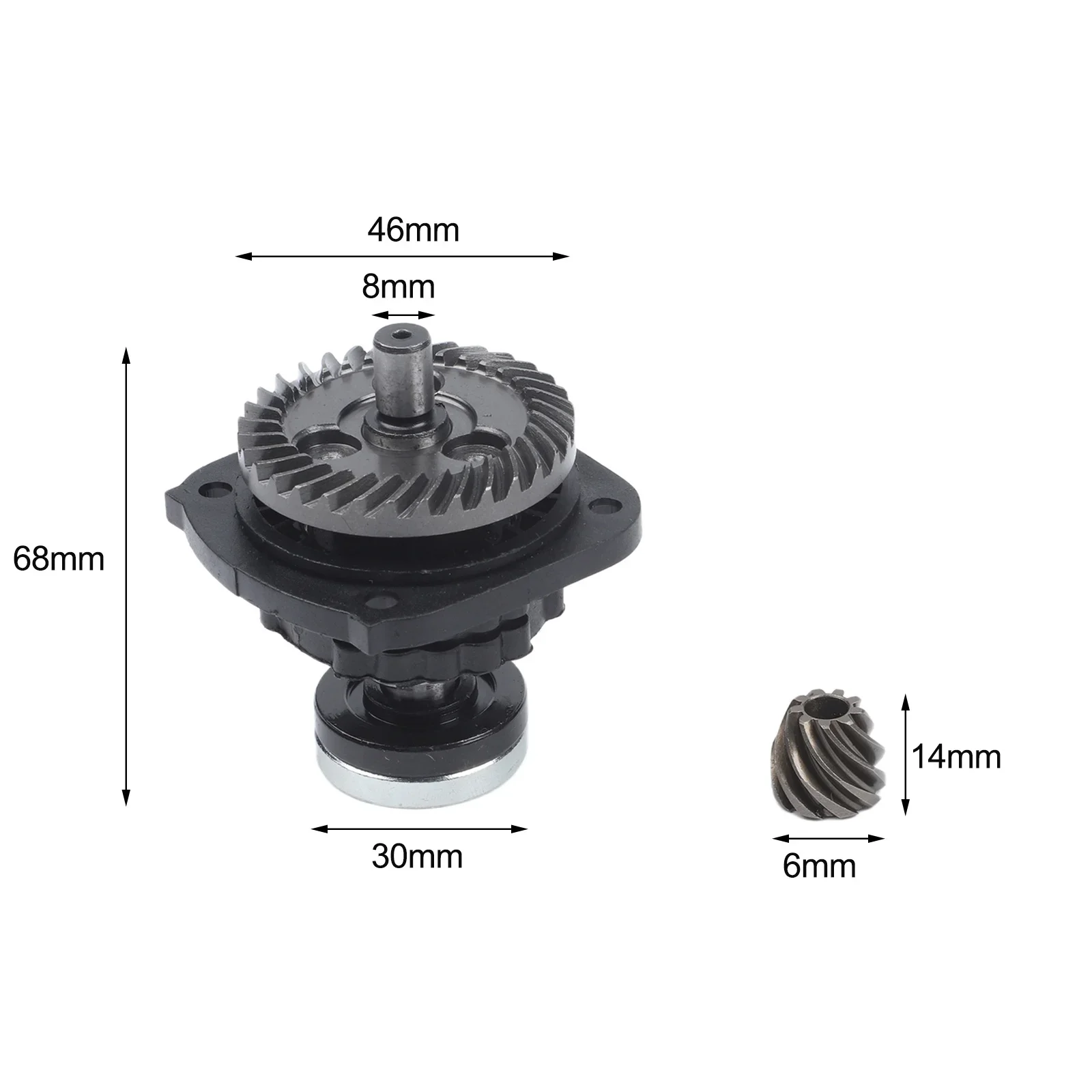 

High Performance Gear Assembly Metal Gear Set As Shown Angle Grinder Unused Parts 2pcs Pack Brand New Easy Installation