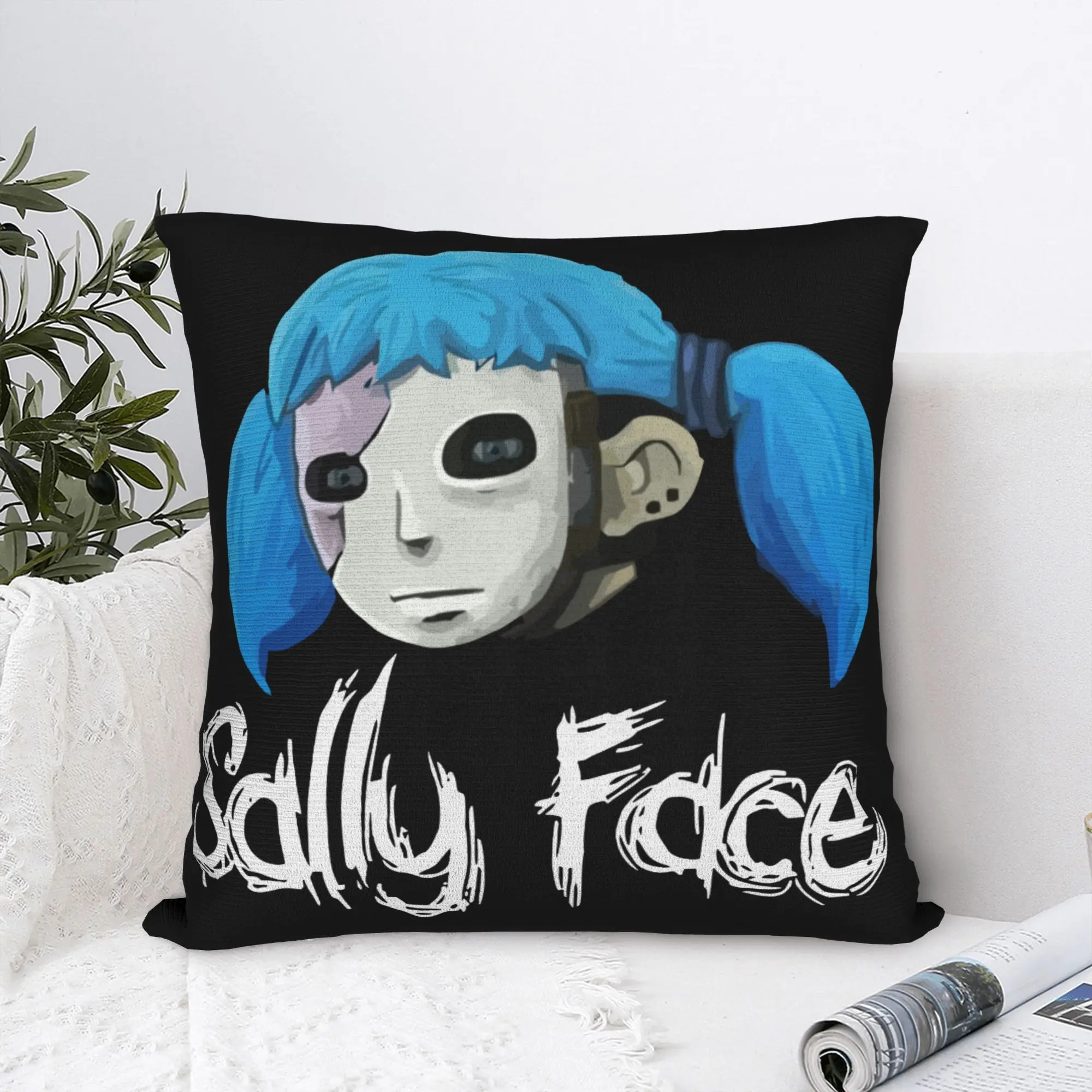 Sally Face Pillowcase Printed Cushion Cover Decorations Sal Fisher Mask Larry Johnson Game Throw Pillow Case Cover Home Zipper