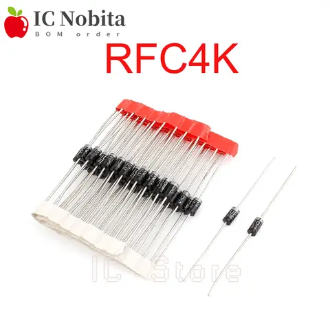RFC4K R4KF 고압 고속 복구 다이오드, 고전압 정류기 다이오드, 1A 4000V R4000F R4000, 100PCs