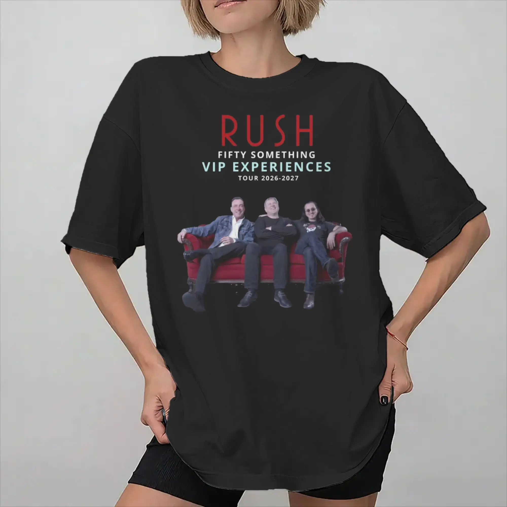 Rush Band Fifty Something Tour 2026 Tee Shirt for Men Women Printed T Shirts  100% Cotton Clothes
