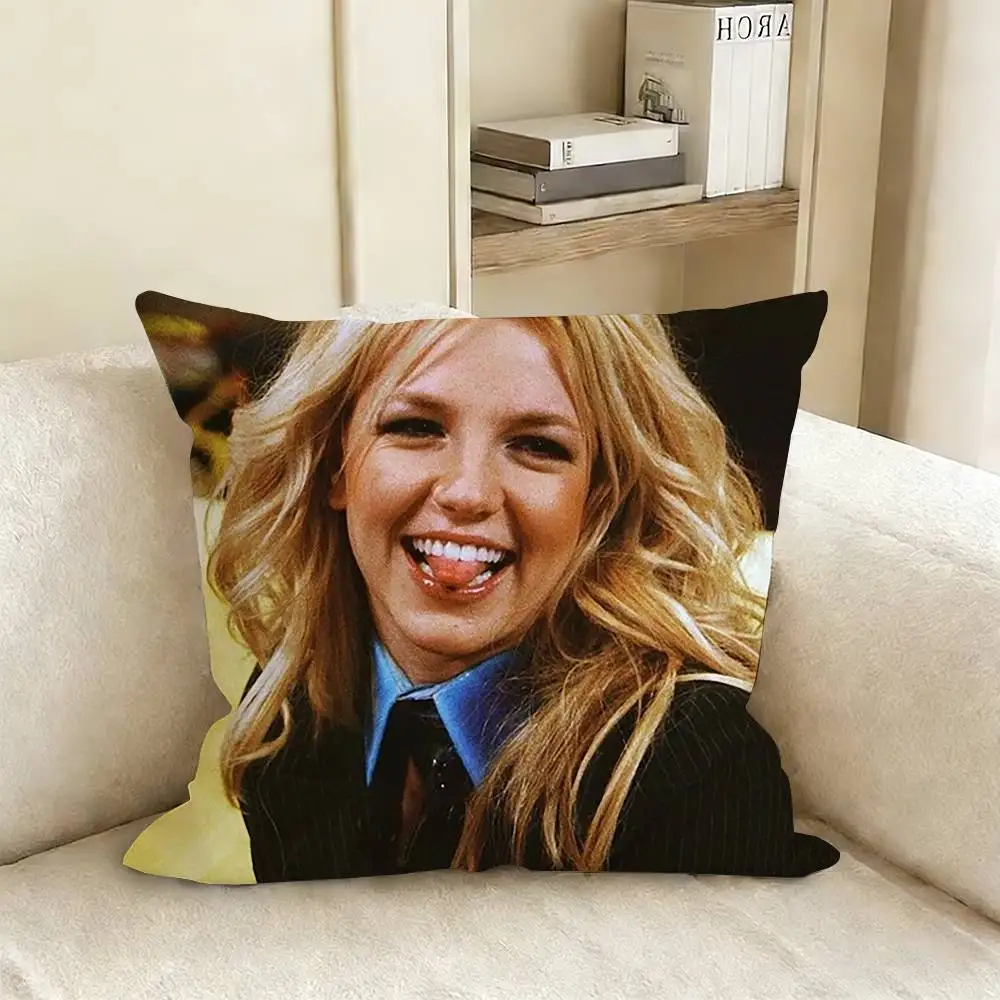 B-Britney S-Spears Pillow Case Living Room Sofa Cushion Cover Suitable For Home Bedroom Room Decoration view 4