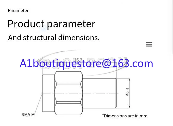 Carga Macho SMA 50 Ohm Carga Coaxial RF 2W 18GHz SMA-J-03E
