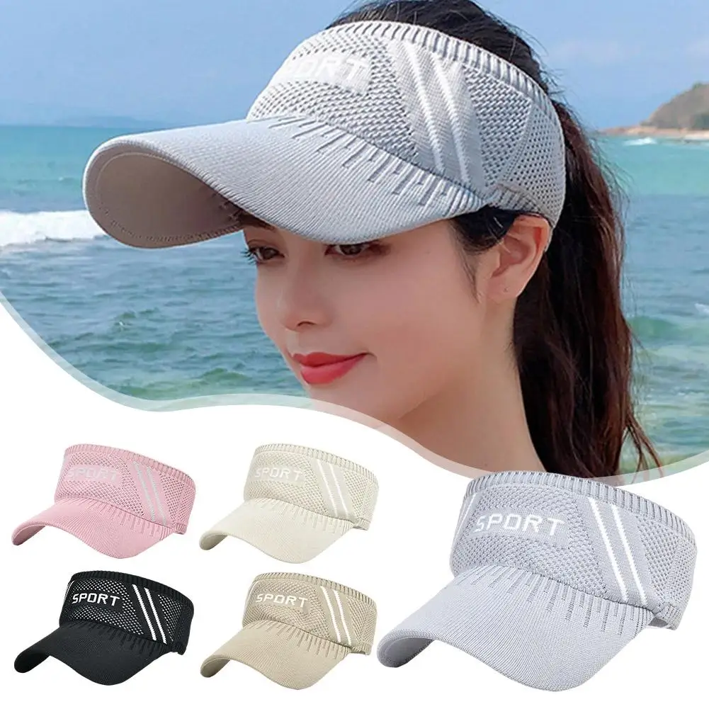 Sombrero de pantalla de ala ancha para mujer, 1 piezas, gorra superior para deportes al aire libre, ciclismo, estilo M1p0