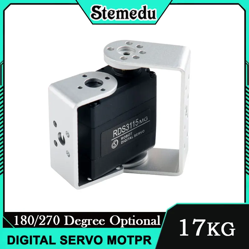 

DS3115MG 17kg.cm Digital Servo 4.8-7.2V Metal Gear 180°/270° Dual-Mode Biaxial for RC Battlebots/Competition Boats