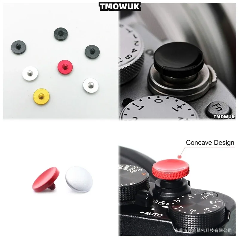 

For A7M4 A6000 A6300 A6500 A5100 ZV-E10 RX1R II RX10 Camera Parts Metal Concave Shutter Buttons