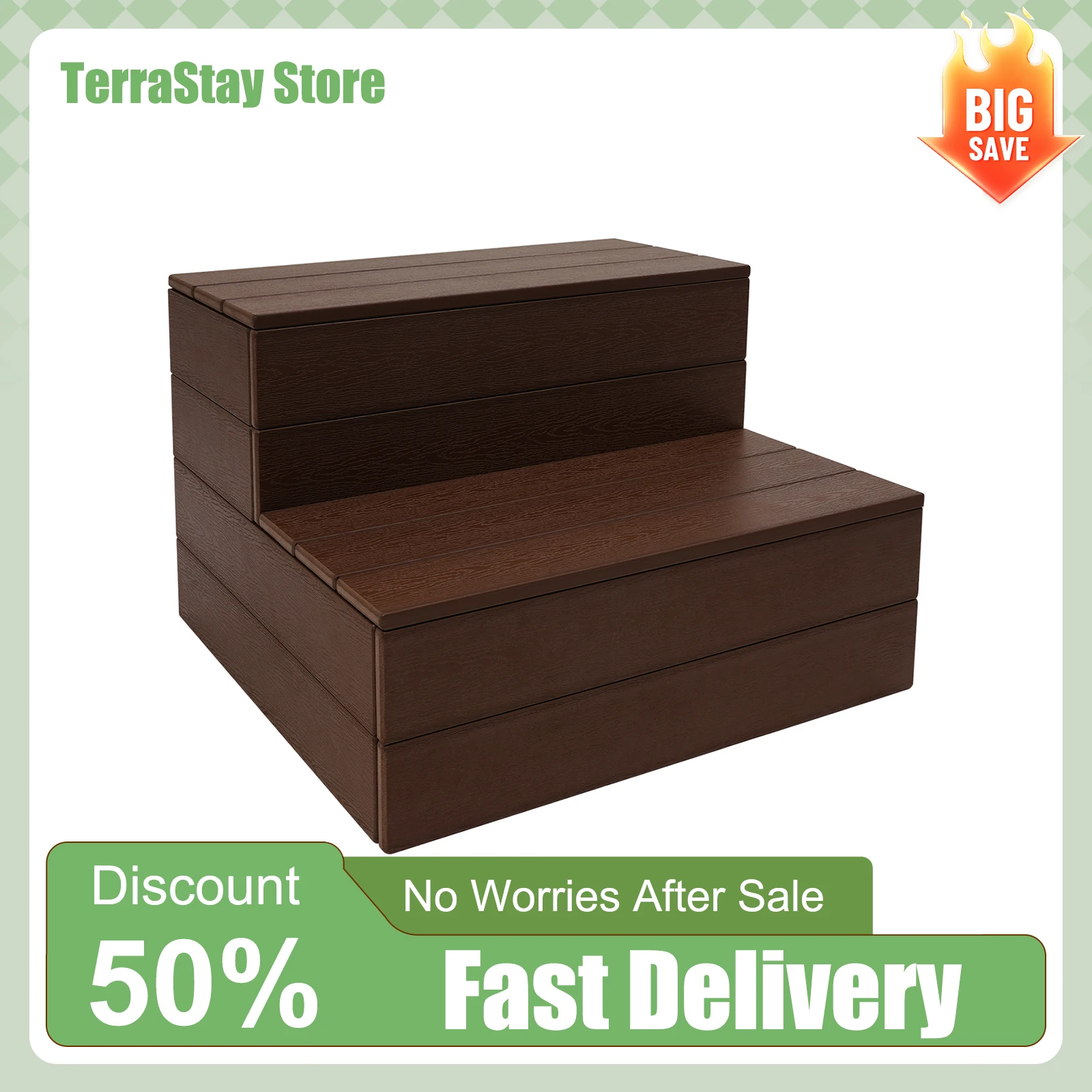 Tangga Bak Mandi untuk Lansia dan Anak-Anak, Tangga Spa dengan Permukaan Anti Selip untuk Aksesori Bak Mandi Air Panas Dalam dan Luar Ruangan, Bantu Masuk dan Keluar dengan Aman