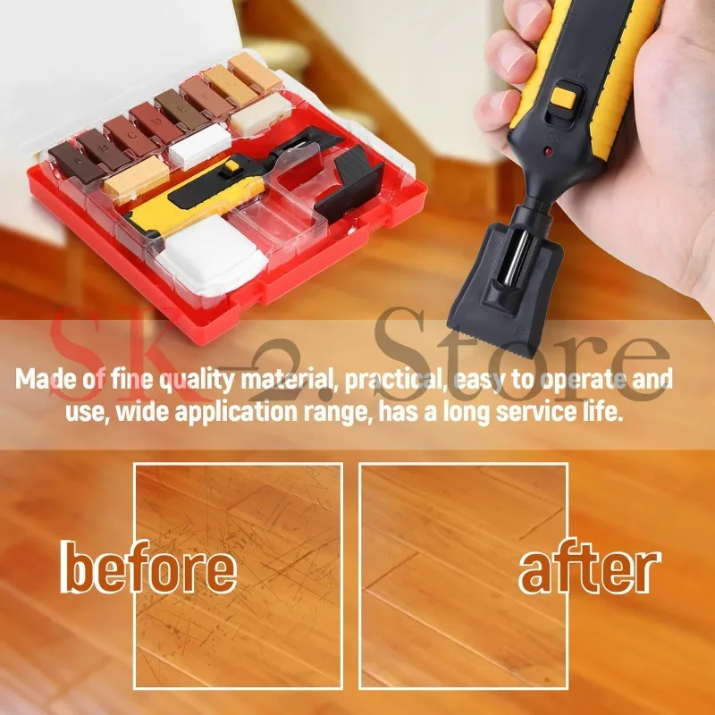 Floor Repair Kit Laminate Repairing Kit Woodworking Tools Wax System Floor Worktop Sturdy Casing Chips Scratches Hand Tool