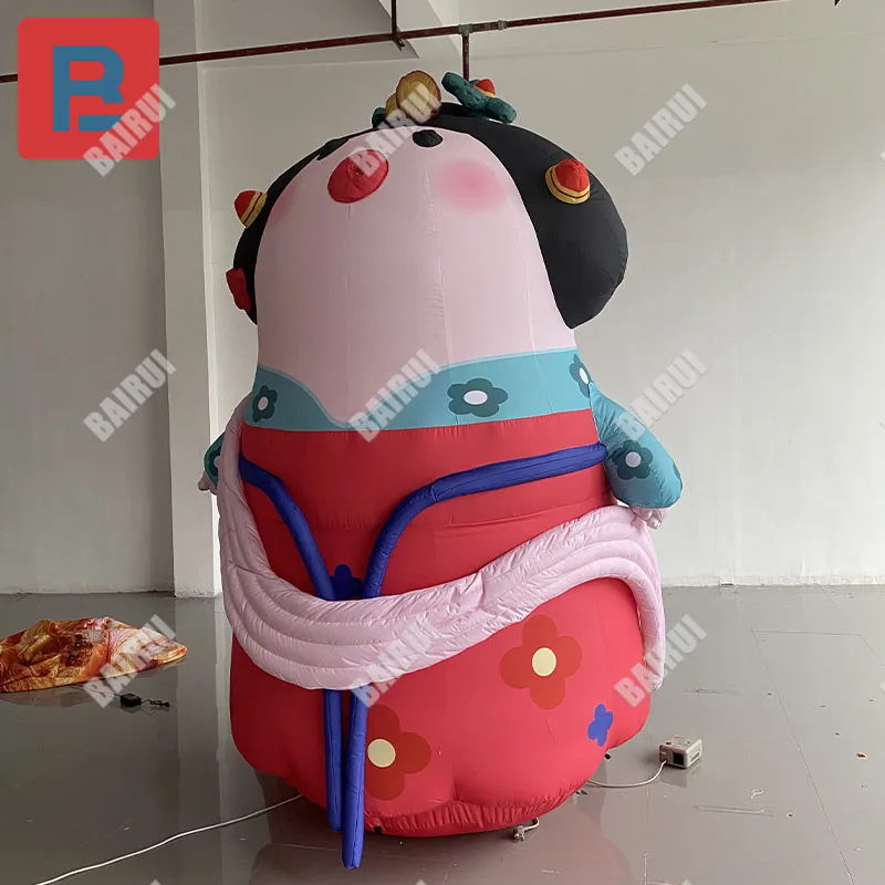 Inflatable การ์ตูน Tang dynasty Lady Half Moon Lady รุ่นลมจีน ip เชื่อมต่อ hanfu ชุดแสงโฆษณา props