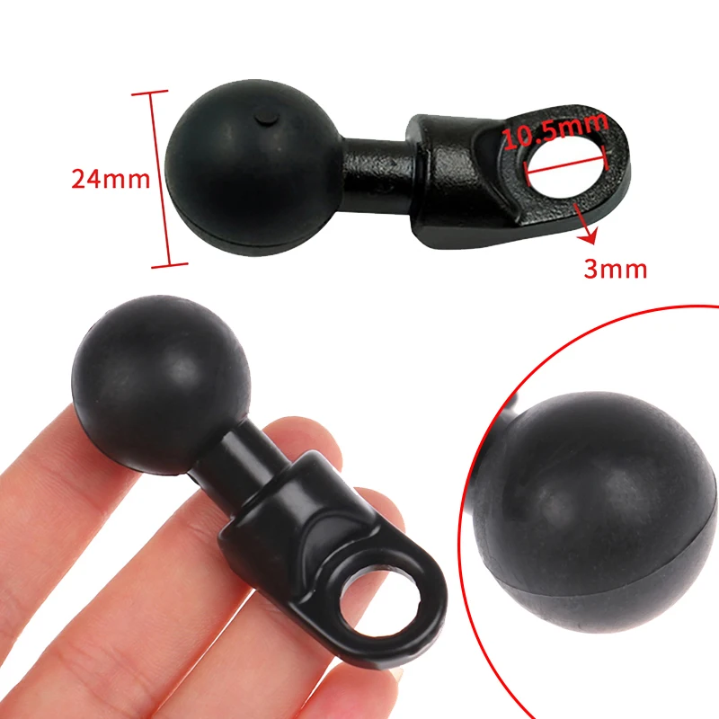 1pc Motorcycle Angled Base W/ 10mm Hole 1'' Ball Head Adapter Work For RAM Mounts