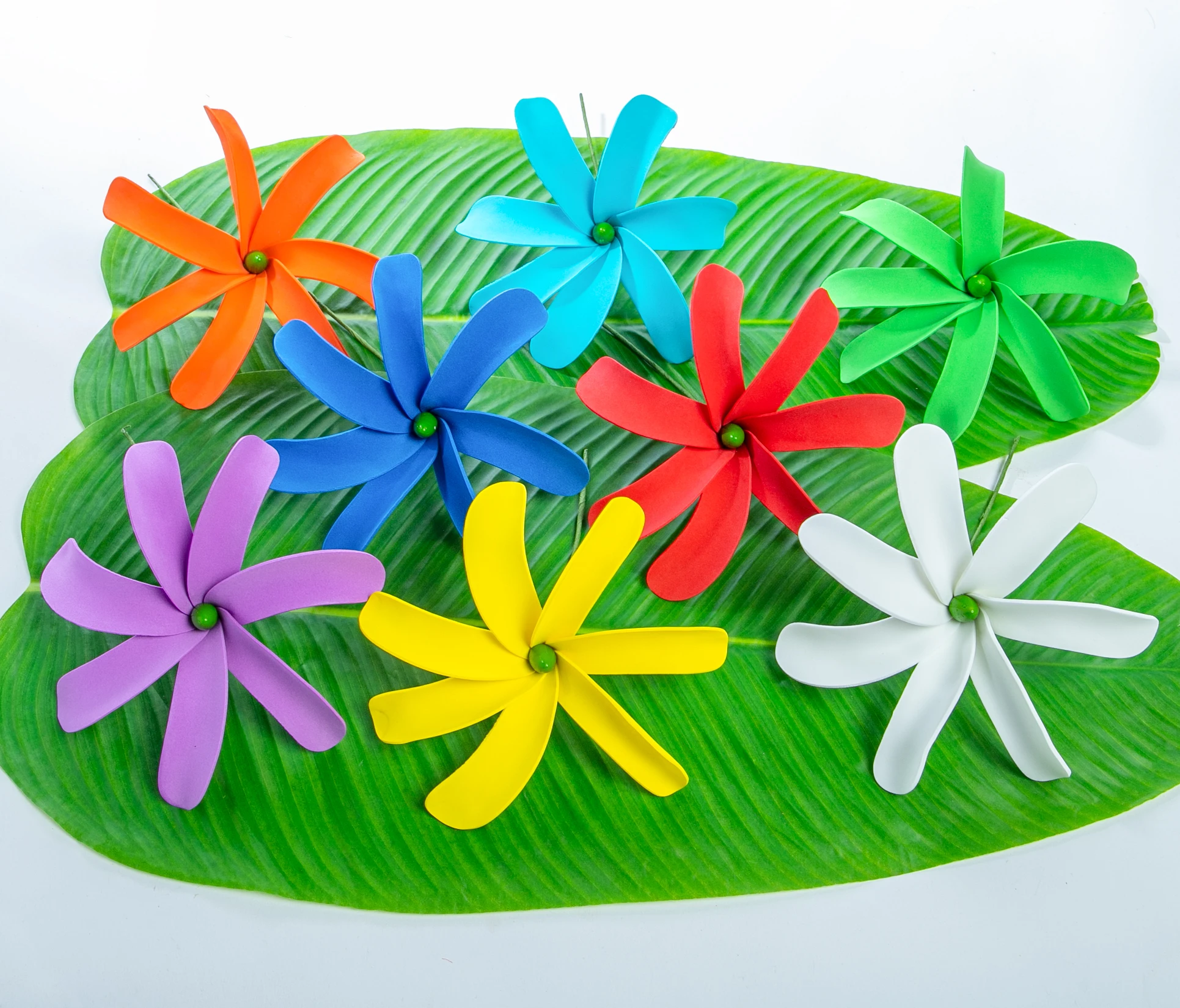 

8pcs Hawaiian Flower Tiare Hair Clip 18CM Polynesia Summer Beach Wedding Bride Hair Accessories for Women And Girls