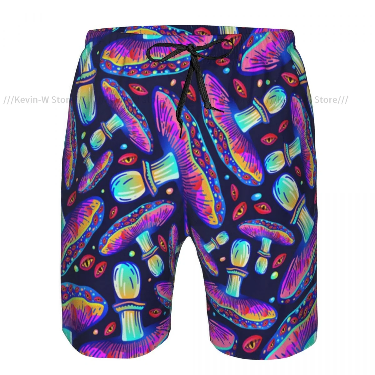 Mens Quick-drying Beachwear Big Eyed Fly Agaric Mushrooms Swimsuit Men 2022 Bathing Suit Summer Men's Swimwear