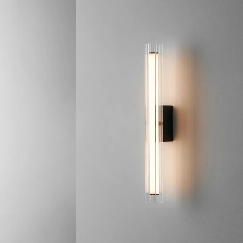 Quarto cabeceira lâmpada de parede vidro italiano minimalista moderno designer high-end sala estar tv tira parede