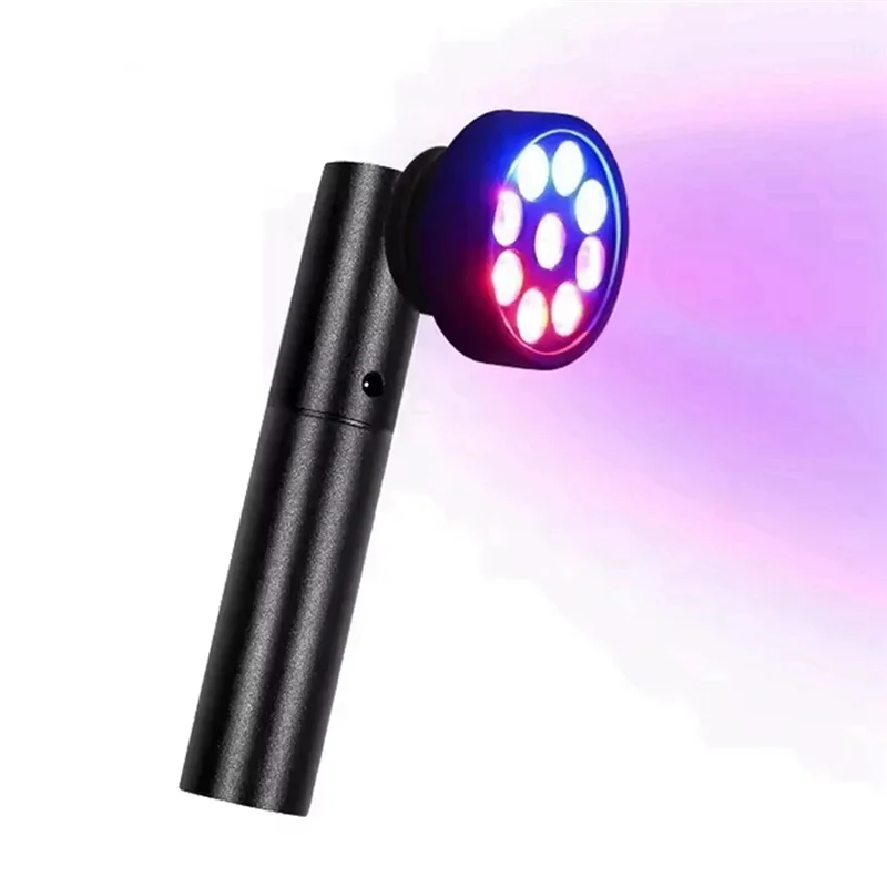 Dispositivo de instrumento de fisioterapia de luz vermelha ABNG com 9 LED, luz infravermelha vermelha e próxima para alívio da dor corporal