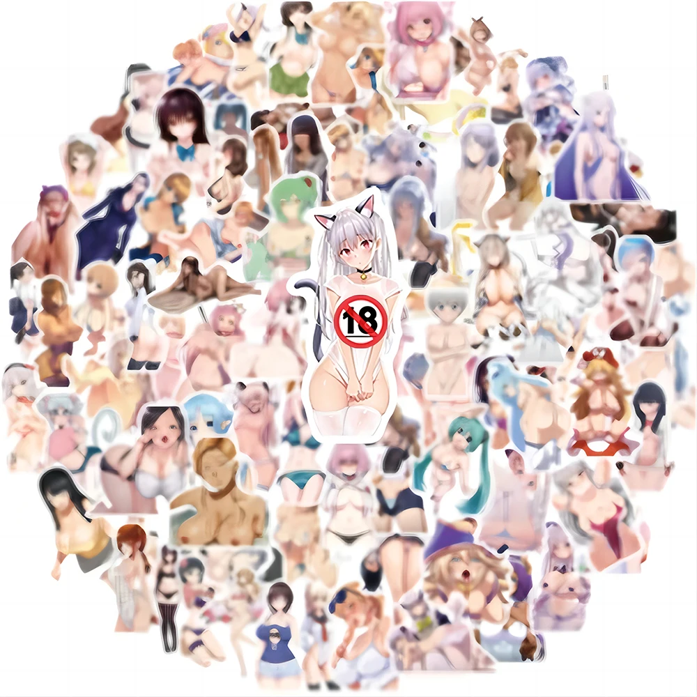 10/30/50/100PCS Adult Anime Sexy Hentai Stickers Waifu Decal for Car Motorcycle Wall Luggage Laptop Waterproof Kawaii Sticker