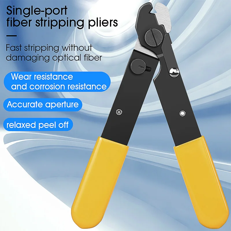 COMPTYCO Single-port Fiber Optic Stripping Pliers Optical Fiber Stripper FTTH Tool Fiber Coating Stripping Pliers