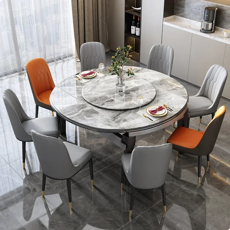 

Waterproof Living Dining Table Modern Extendable Minimalist Nordic Dining Table Folding Luxury Table A Manger Kitchen Furniture