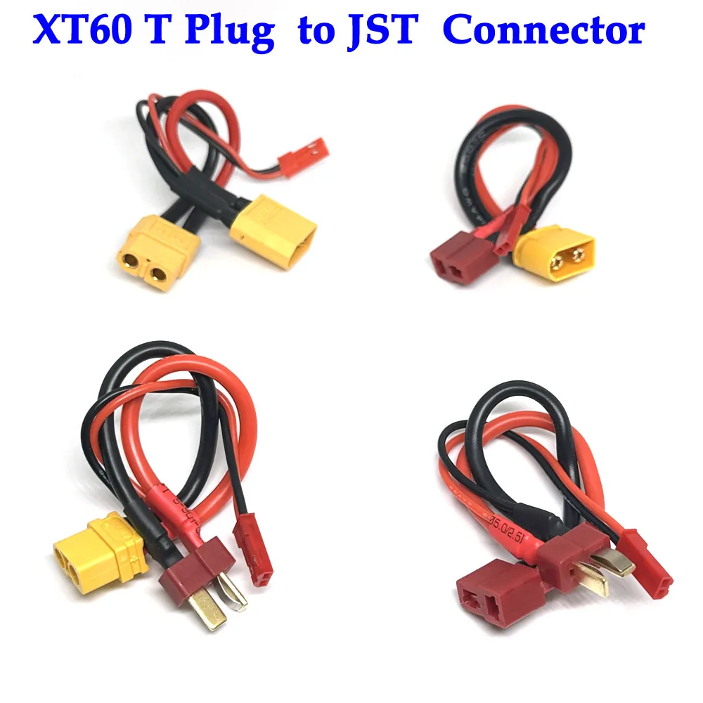 

XT60 T Plug Male / Female to JST Connector Charging Adapter Cable Converter Lead 18AWG for RC Hobby Battery FPV RC Models