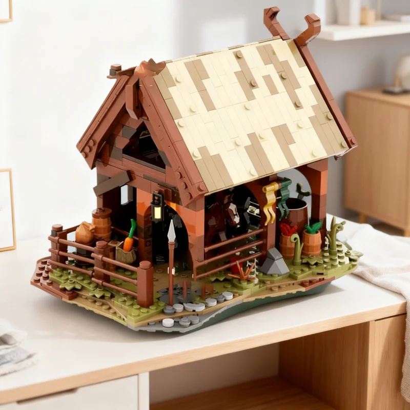 

793pcs MOC Rohan Stable Hobbit Lord Rings The Model Building Blocks Creative Display Gift Collectible Decor Kids Premium Adult