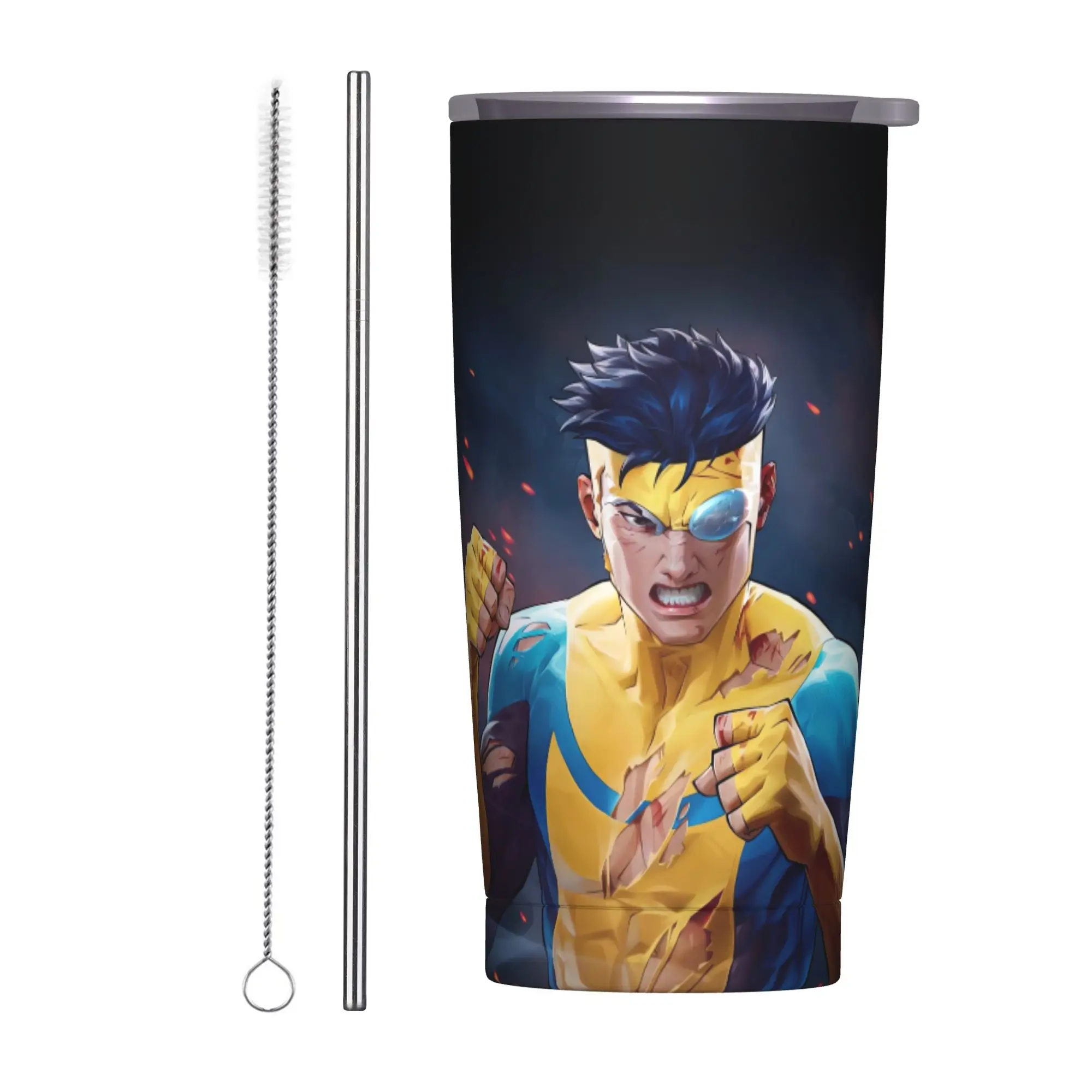 Anime Invincibles Tumbler  Keep Heat Hot Drinks Water Bottle Stainless Steel Travel Thermal Mug